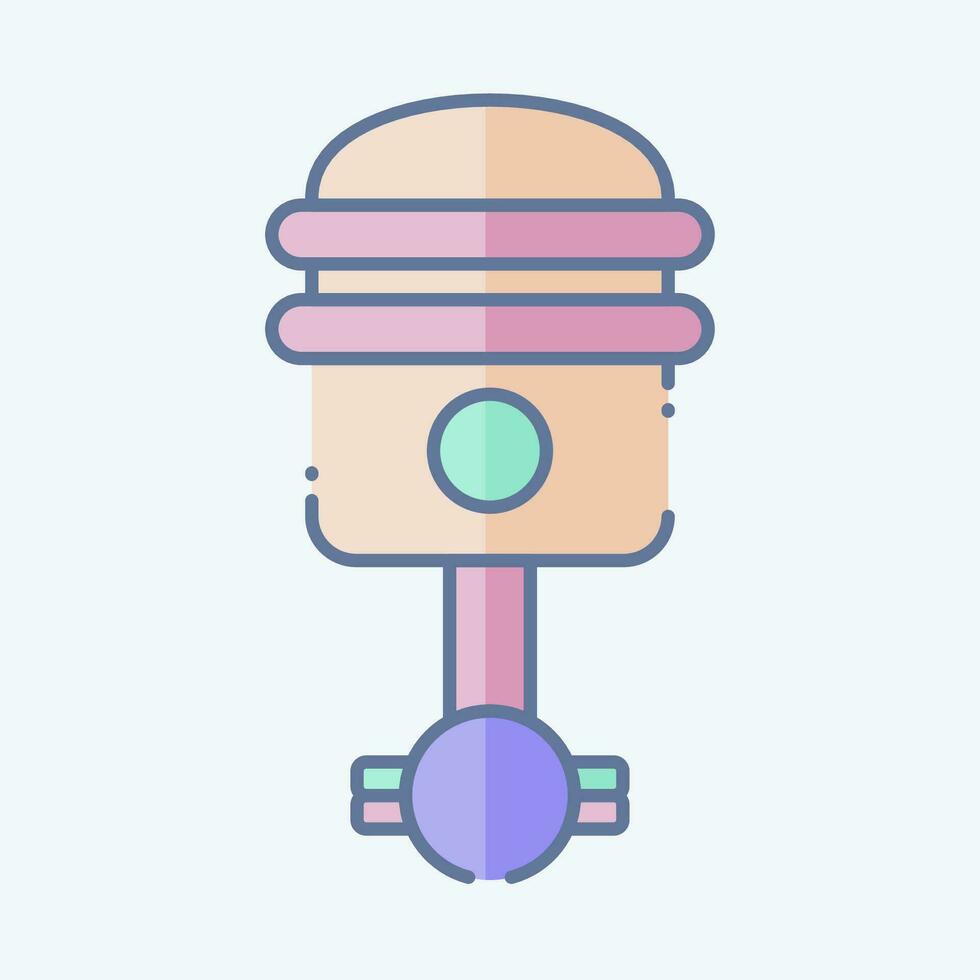 Icon Piston. related to Spare Parts symbol. doodle style. simple design editable. simple illustration vector