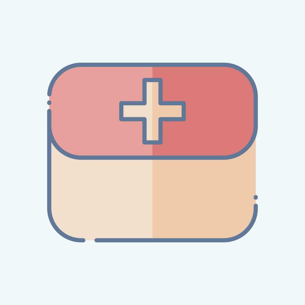 Icon First Aid Kit. related to Spare Parts symbol. doodle style. simple design editable. simple illustration vector