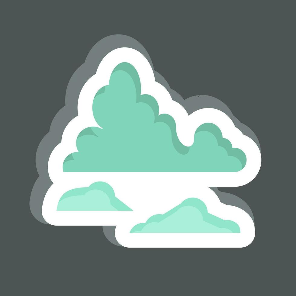 Sticker Glacier. related to Argentina symbol. simple design editable. simple illustration vector