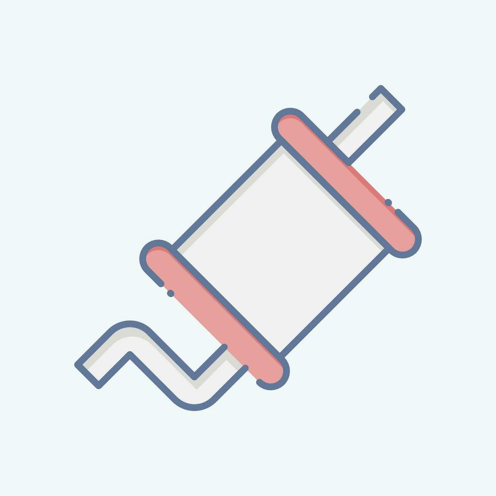 Icon Exhaust. related to Spare Parts symbol. doodle style. simple design editable. simple illustration vector