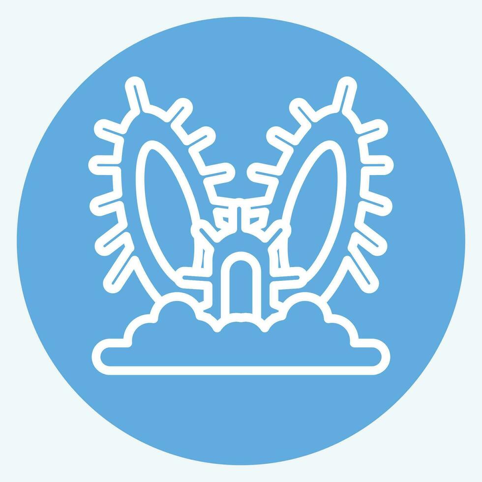 icono cactus. relacionado a argentina símbolo. azul ojos estilo. sencillo diseño editable. sencillo ilustración vector