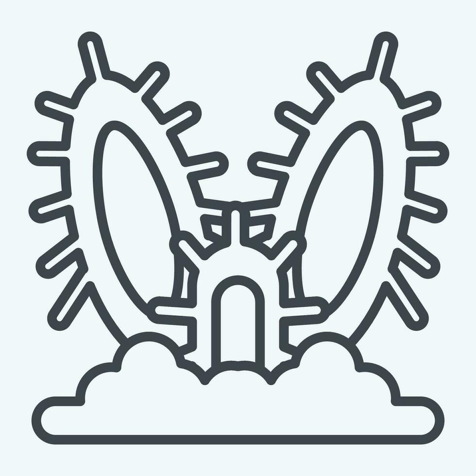 Icon Cactus. related to Argentina symbol. line style. simple design editable. simple illustration vector