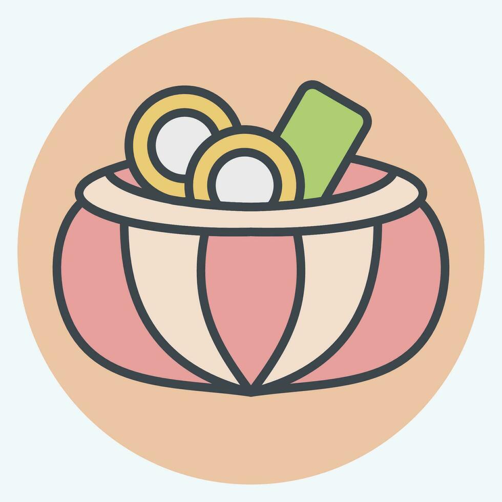 Icon Carbonada. related to Argentina symbol. color mate style. simple design editable. simple illustration vector