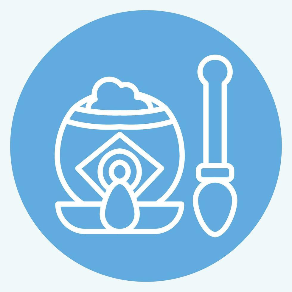 Icon Mate Tea. related to Argentina symbol. blue eyes style. simple design editable. simple illustration vector
