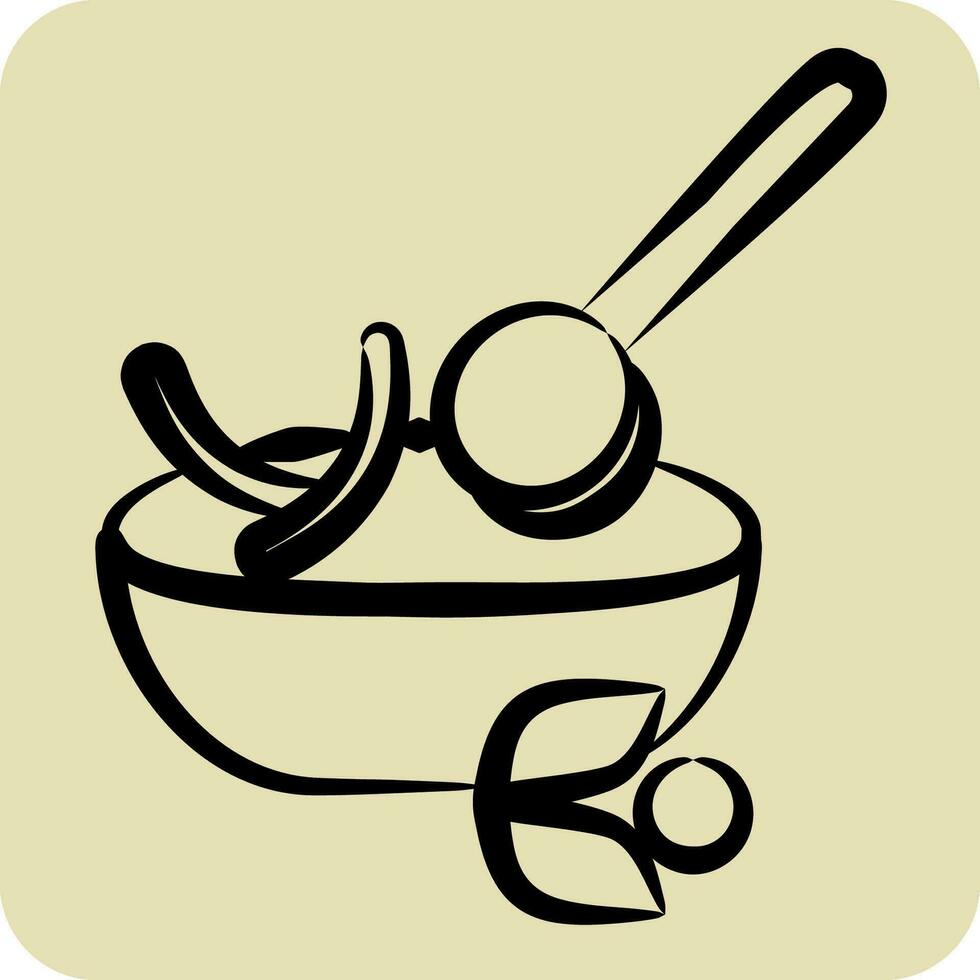 Icon Chimichurri. related to Argentina symbol. hand drawn style. simple design editable. simple illustration vector