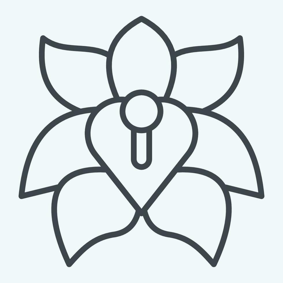 Icon Erythrina. related to Argentina symbol. line style. simple design editable. simple illustration vector
