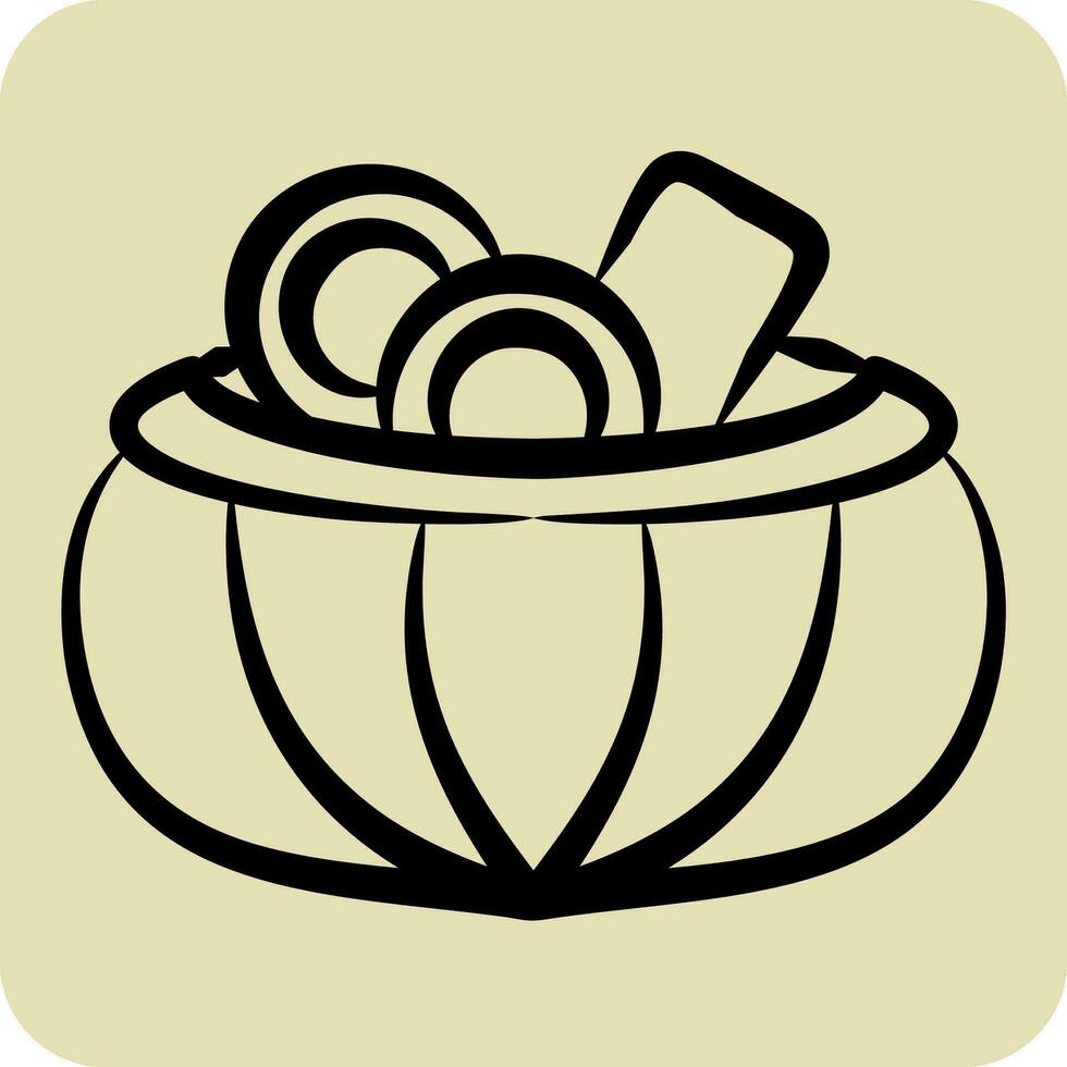 Icon Carbonada. related to Argentina symbol. hand drawn style. simple design editable. simple illustration vector