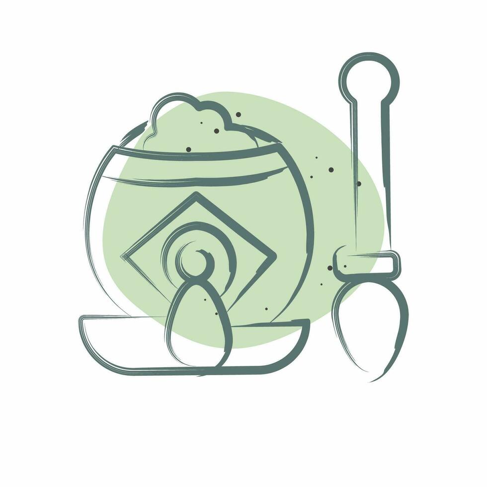 Icon Mate Tea. related to Argentina symbol. Color Spot Style. simple design editable. simple illustration vector