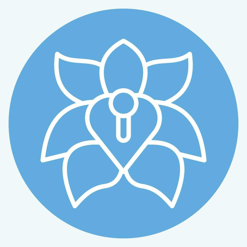 Icon Erythrina. related to Argentina symbol. blue eyes style. simple design editable. simple illustration vector