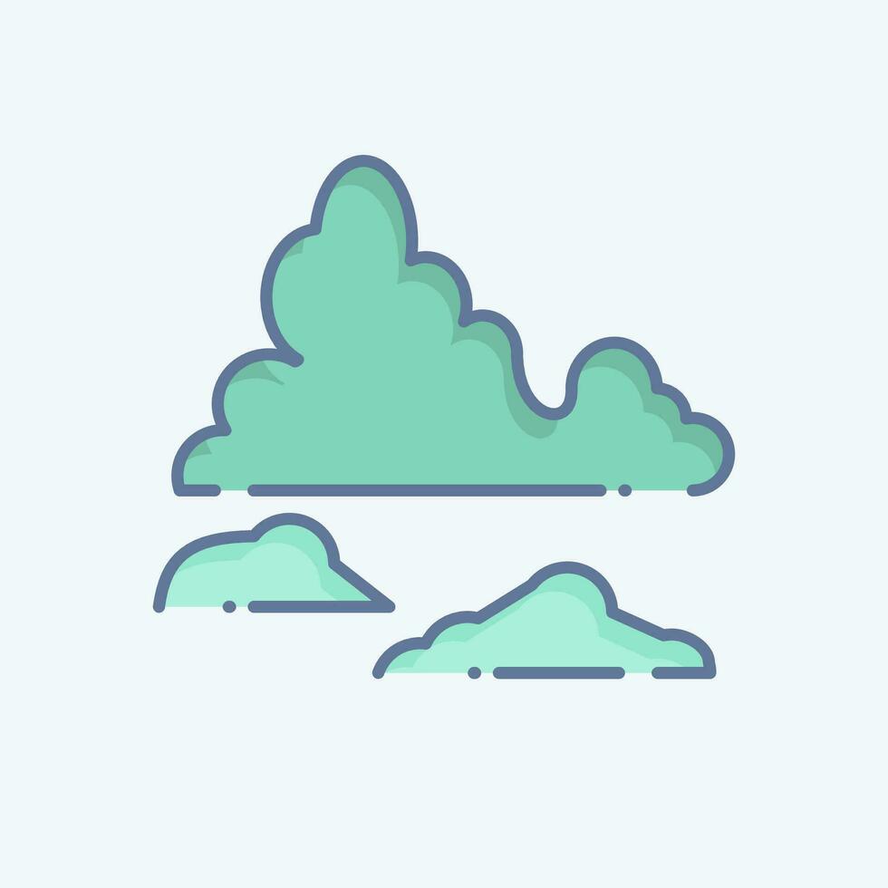 Icon Glacier. related to Argentina symbol. doodle style. simple design editable. simple illustration vector