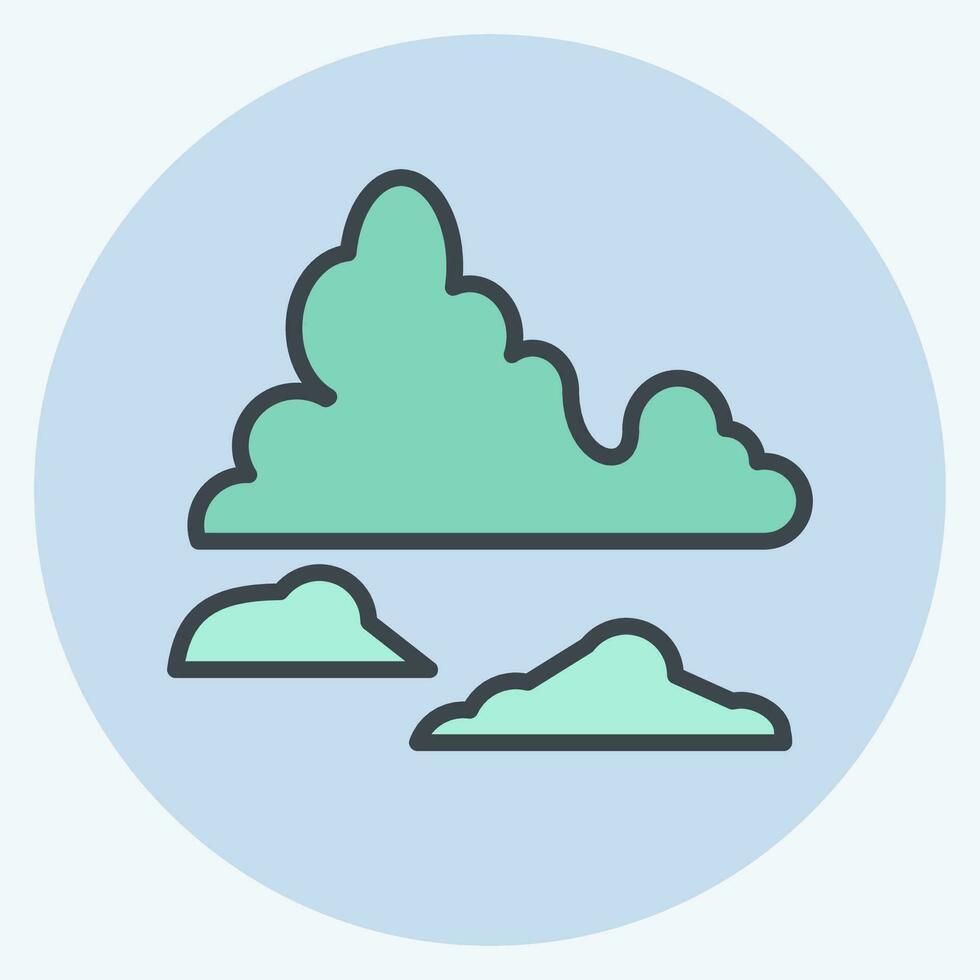 Icon Glacier. related to Argentina symbol. color mate style. simple design editable. simple illustration vector