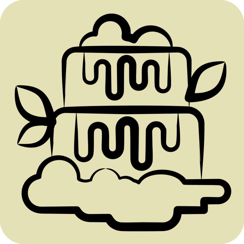 Icon Falls. related to Argentina symbol. hand drawn style. simple design editable. simple illustration vector