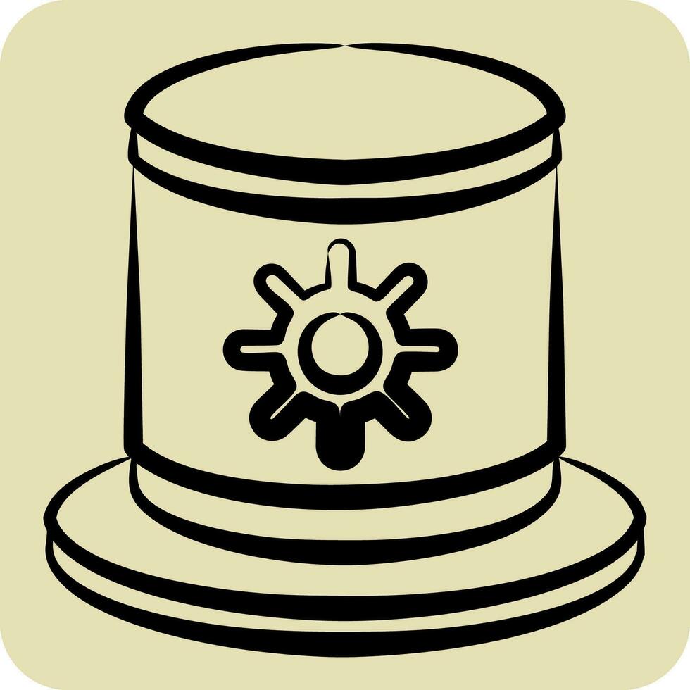 Icon Hat. related to Argentina symbol. hand drawn style. simple design editable. simple illustration vector