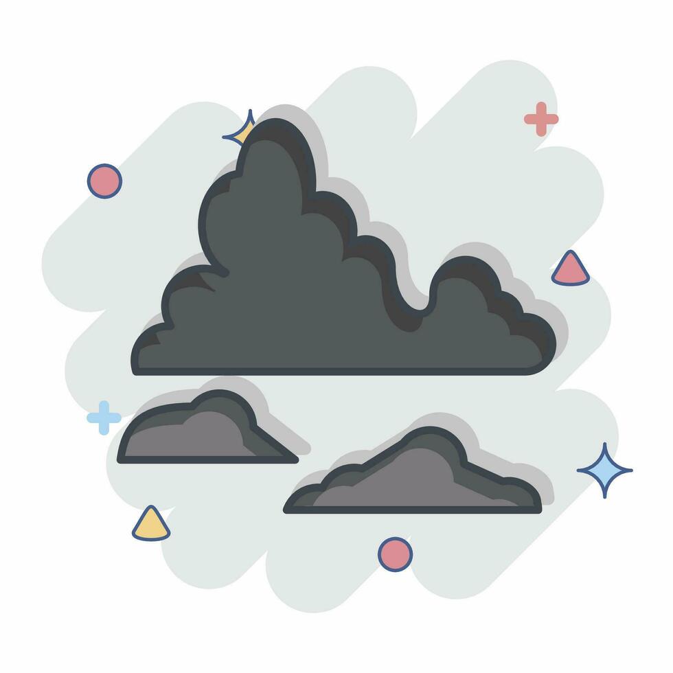 Icon Glacier. related to Argentina symbol. comic style. simple design editable. simple illustration vector