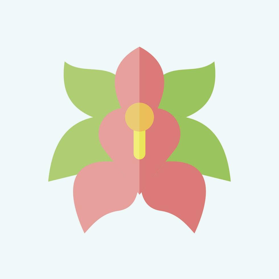 Icon Erythrina. related to Argentina symbol. flat style. simple design editable. simple illustration vector