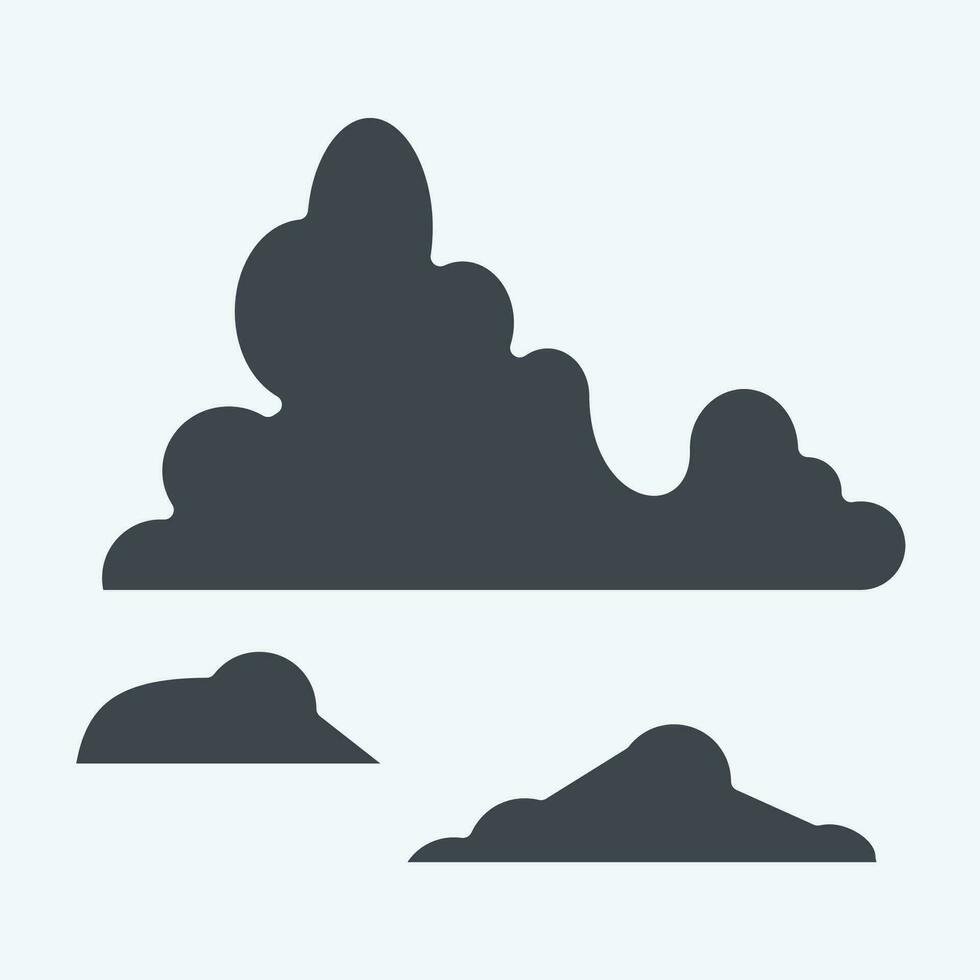 Icon Glacier. related to Argentina symbol. glyph style. simple design editable. simple illustration vector