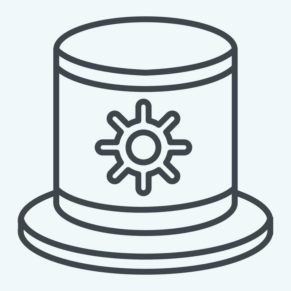 icono sombrero. relacionado a argentina símbolo. línea estilo. sencillo diseño editable. sencillo ilustración vector
