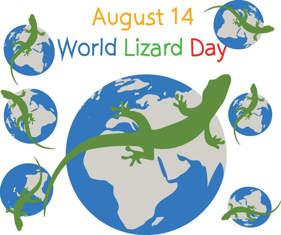 World Lizard Day Vector illustration.