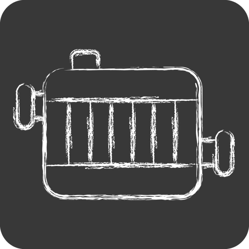 Icon Radiator. related to Spare Parts symbol. chalk Style. simple design editable. simple illustration vector