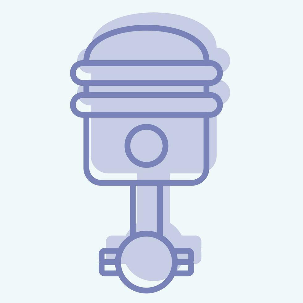 Icon Piston. related to Spare Parts symbol. two tone style. simple design editable. simple illustration vector