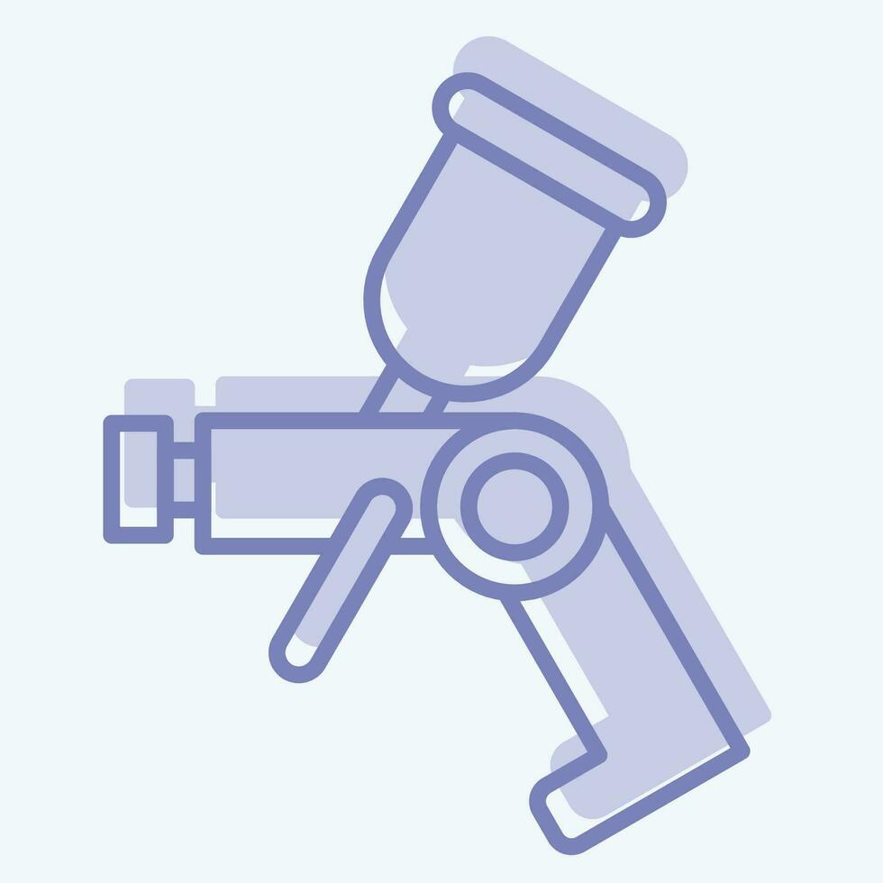 Icon Car Paint. related to Spare Parts symbol. two tone style. simple design editable. simple illustration vector