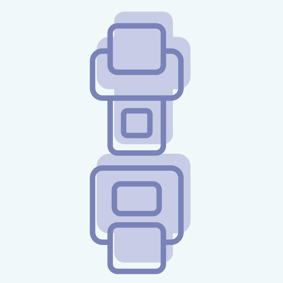 Icon Seat Belt. related to Spare Parts symbol. two tone style. simple design editable. simple illustration vector