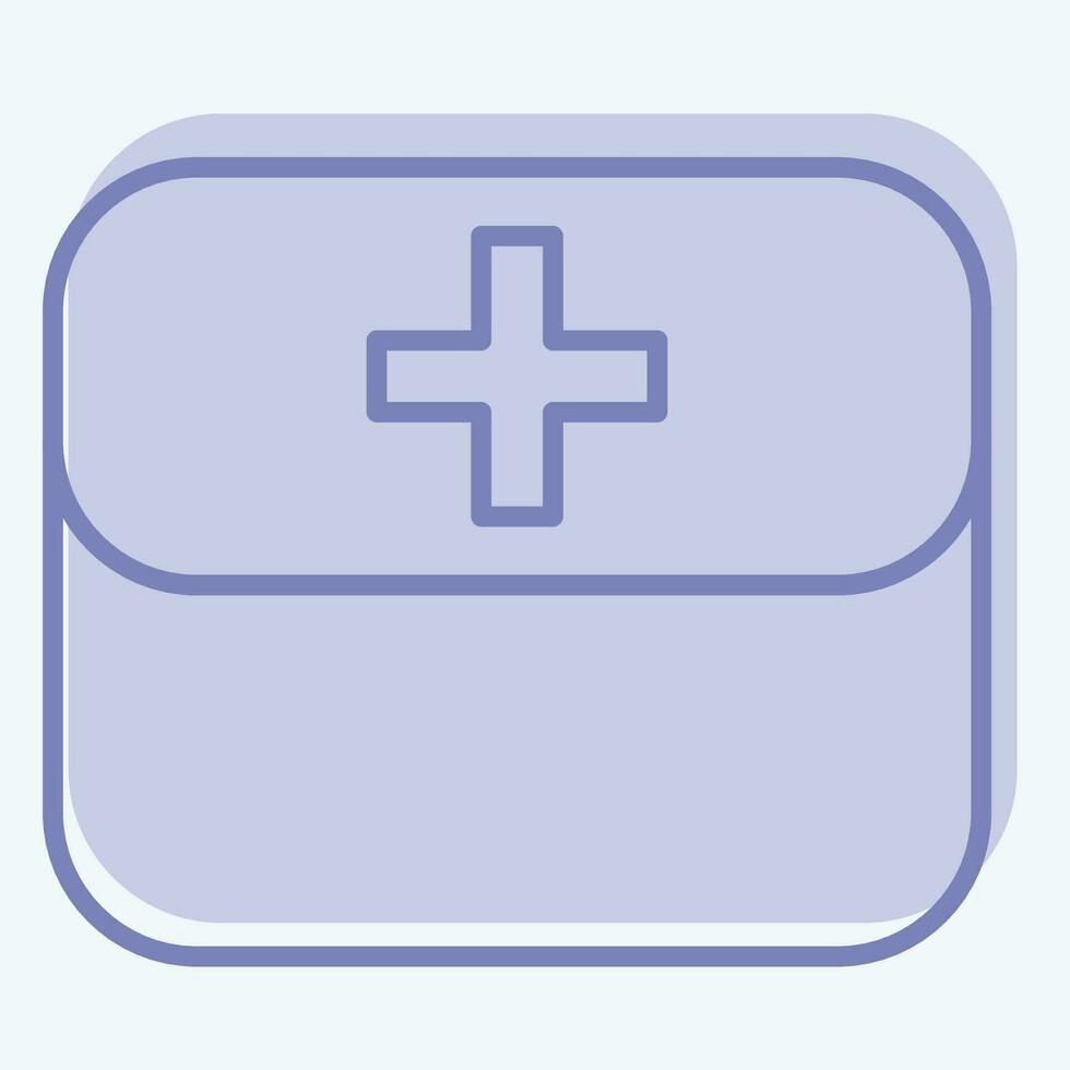 Icon First Aid Kit. related to Spare Parts symbol. two tone style. simple design editable. simple illustration vector