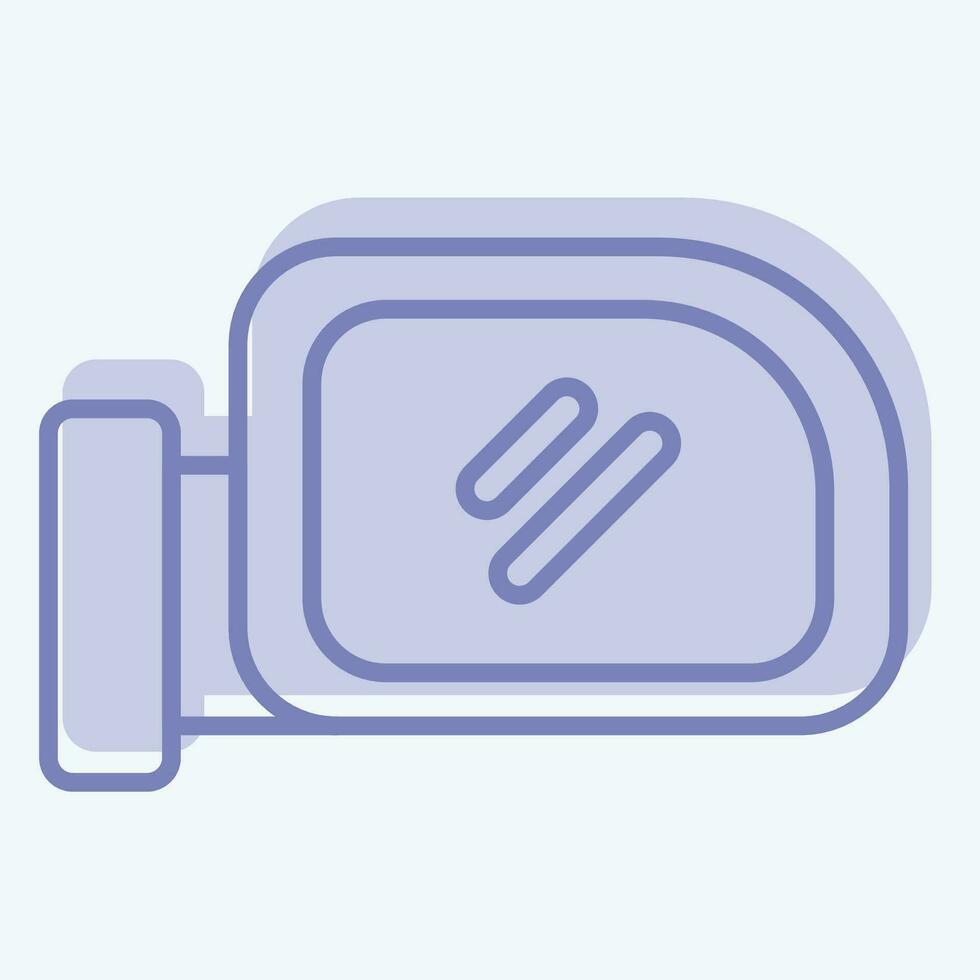 Icon Wing Mirror. related to Spare Parts symbol. two tone style. simple design editable. simple illustration vector