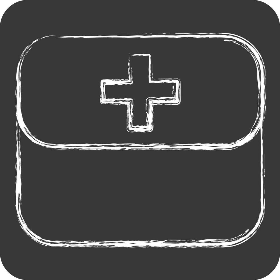 Icon First Aid Kit. related to Spare Parts symbol. chalk Style. simple design editable. simple illustration vector