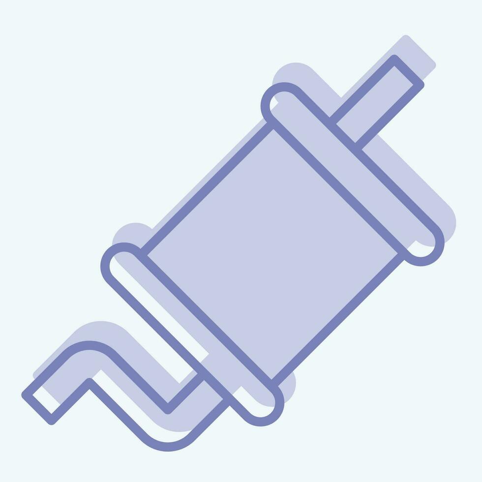 Icon Exhaust. related to Spare Parts symbol. two tone style. simple design editable. simple illustration vector