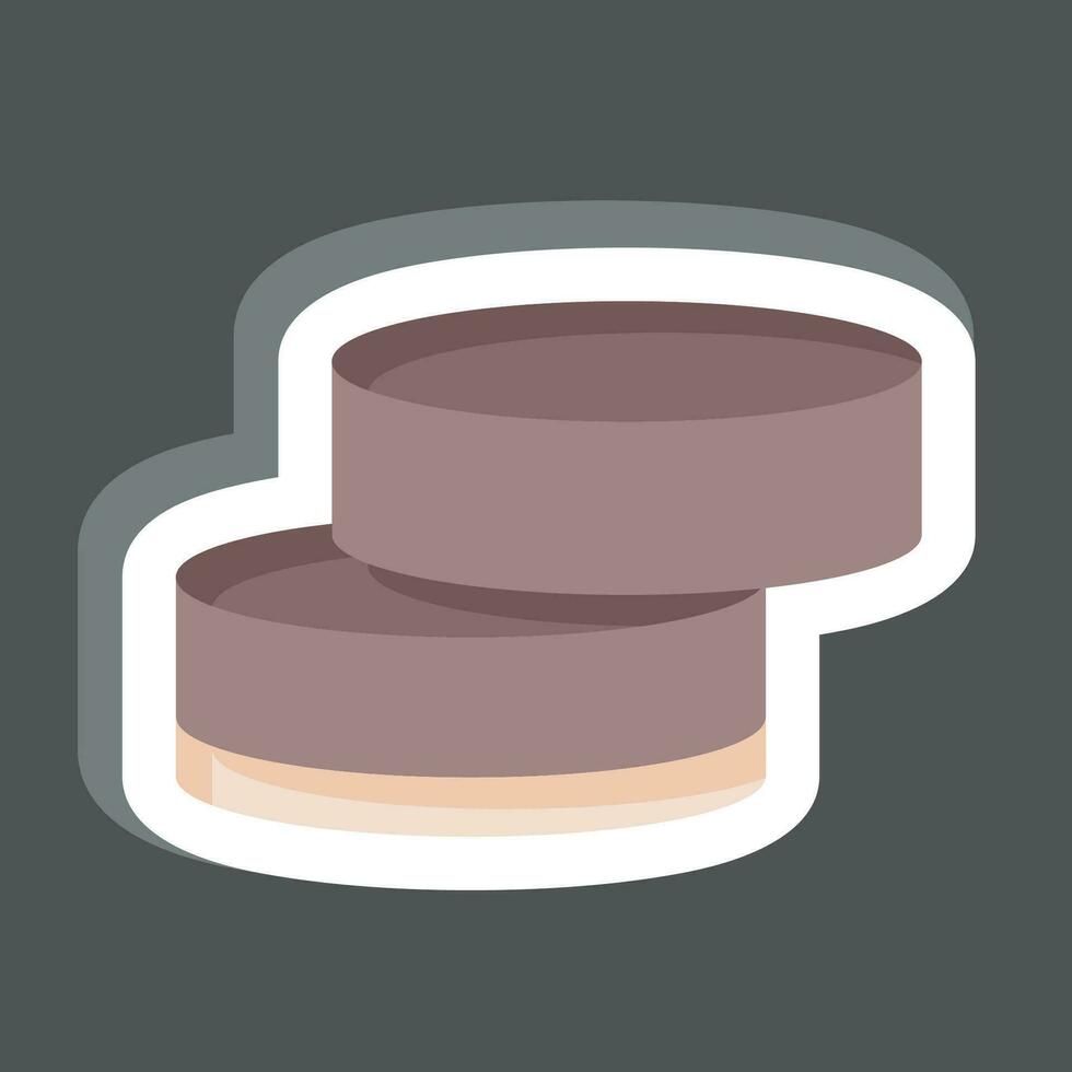 Sticker Alfajor. related to Argentina symbol. simple design editable. simple illustration vector