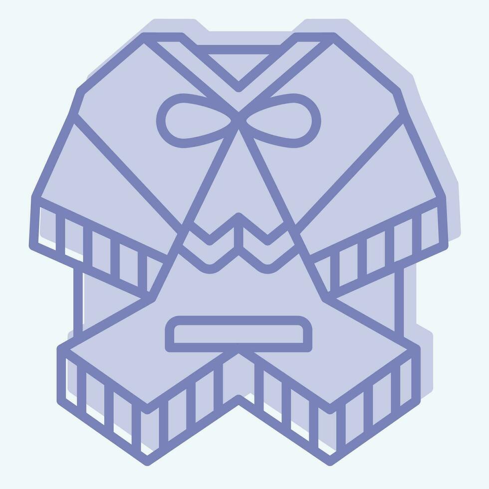 Icon Poncho. related to Argentina symbol. two tone style. simple design editable. simple illustration vector