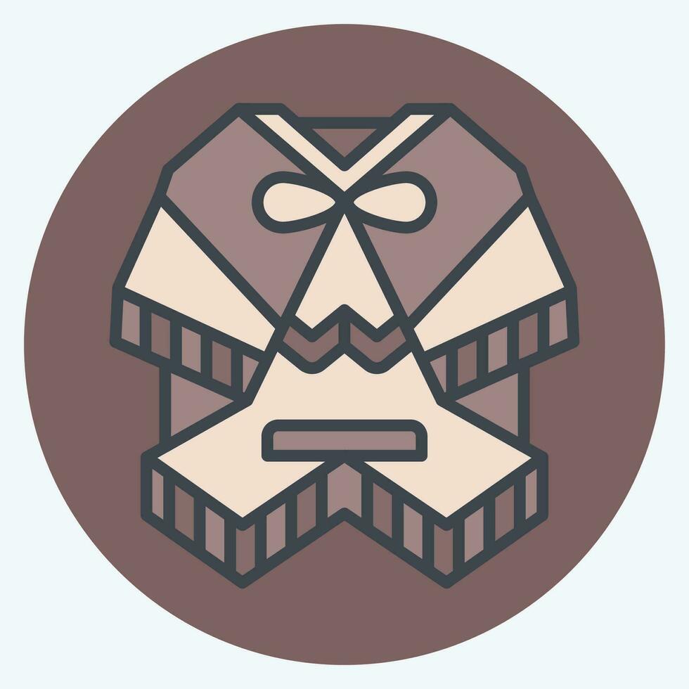 Icon Poncho. related to Argentina symbol. color mate style. simple design editable. simple illustration vector