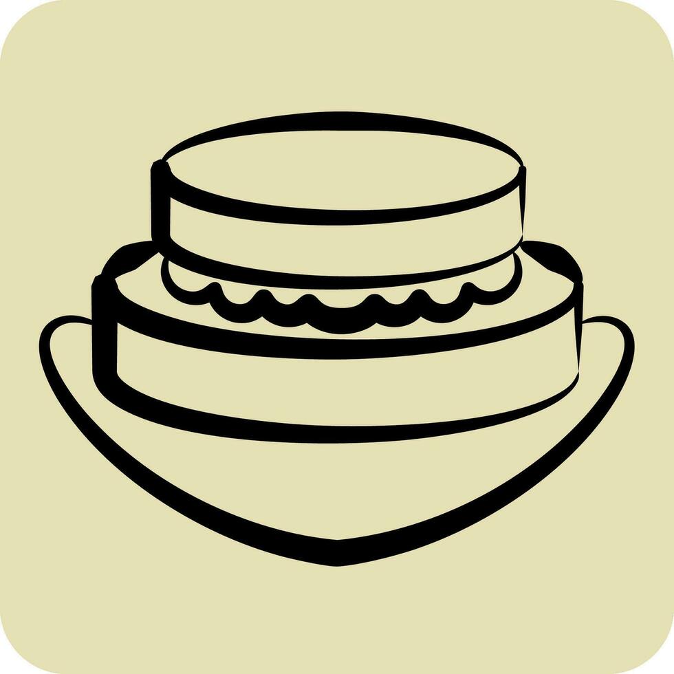 Icon Patty. related to Argentina symbol. hand drawn style. simple design editable. simple illustration vector