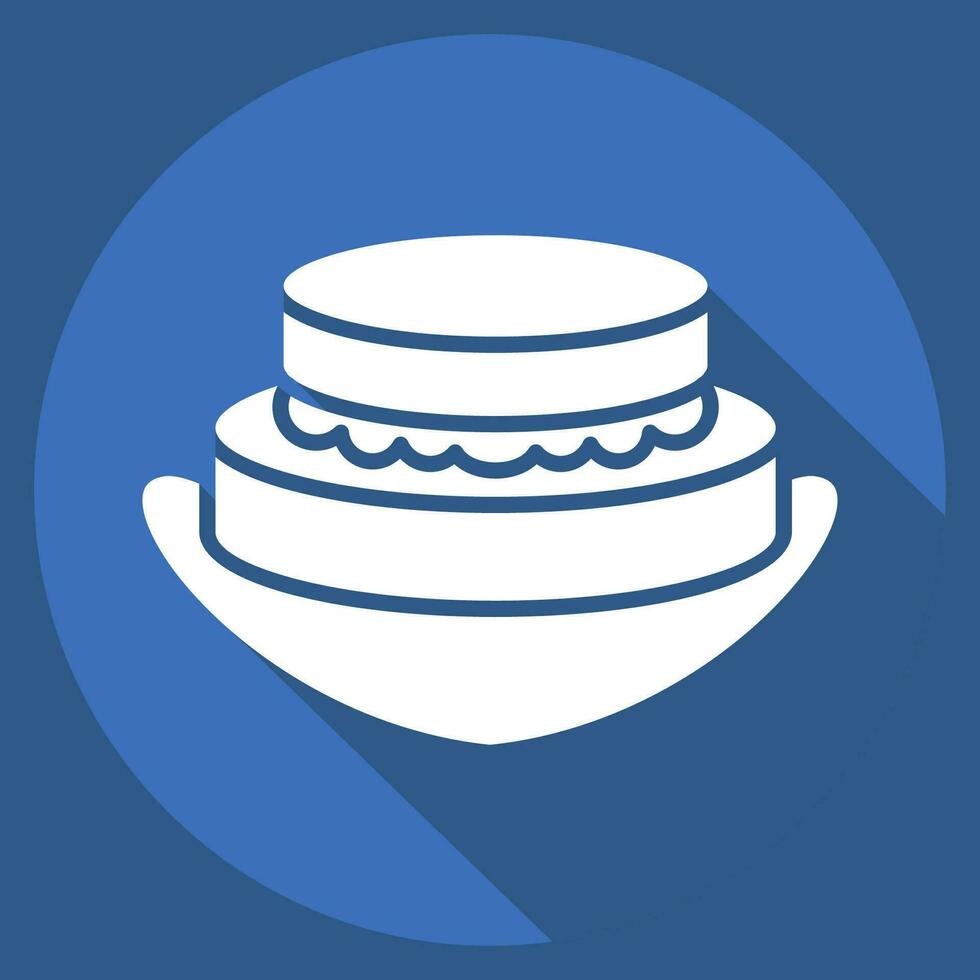 Icon Patty. related to Argentina symbol. long shadow style. simple design editable. simple illustration vector