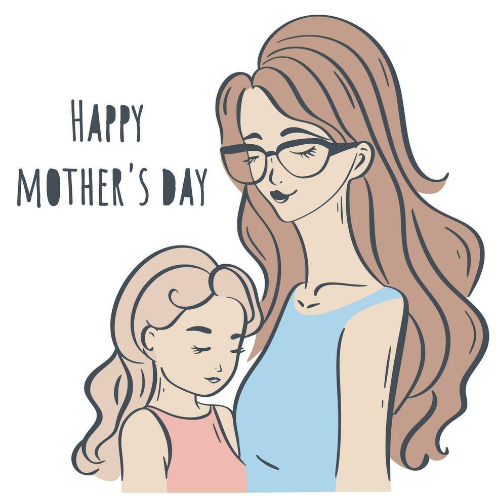 Happy Mother s Day card vector illustration