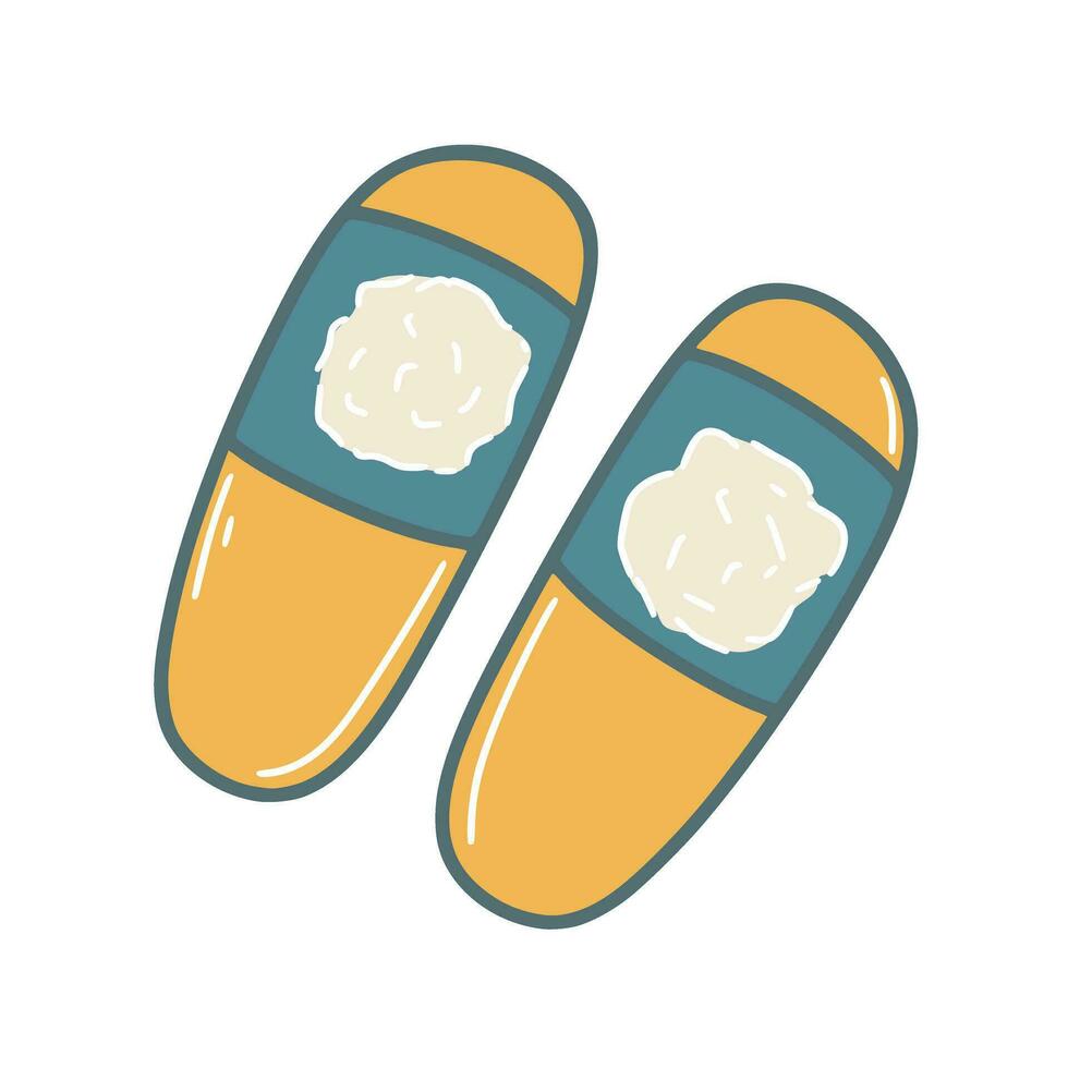 Womens house shoes clip art vector