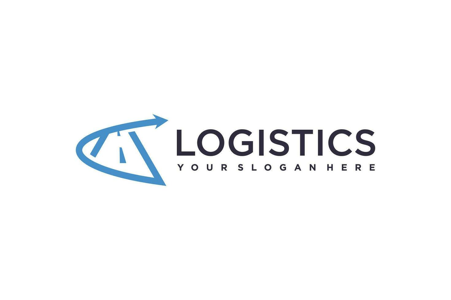 Logistics logo design with modern unique concept vector