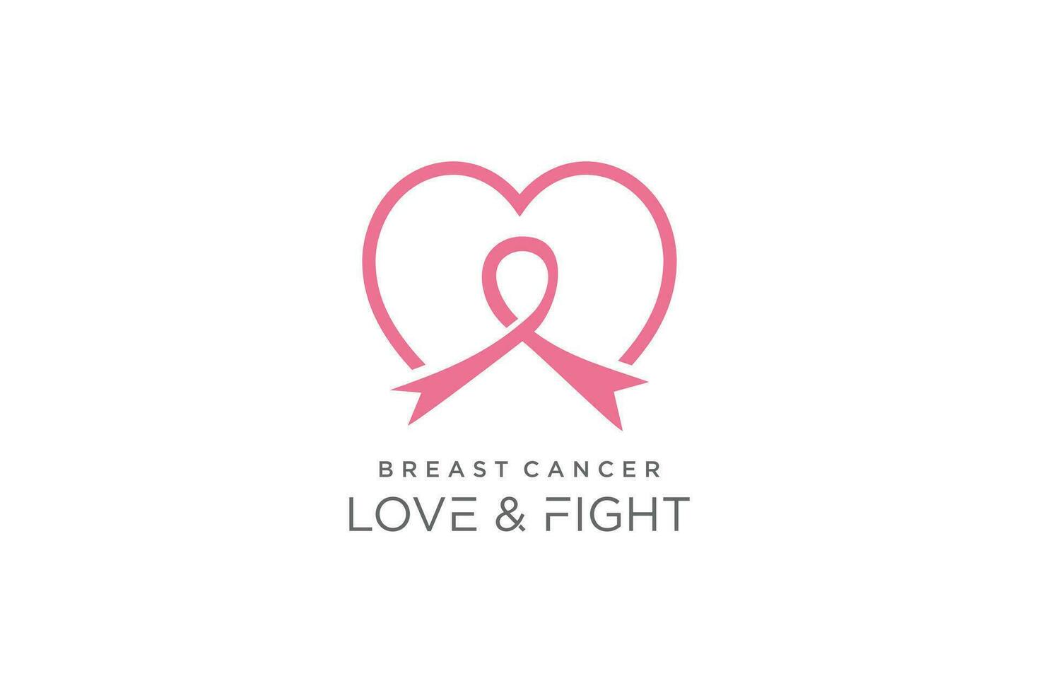 Breast cancer logo element design with creative concept vector