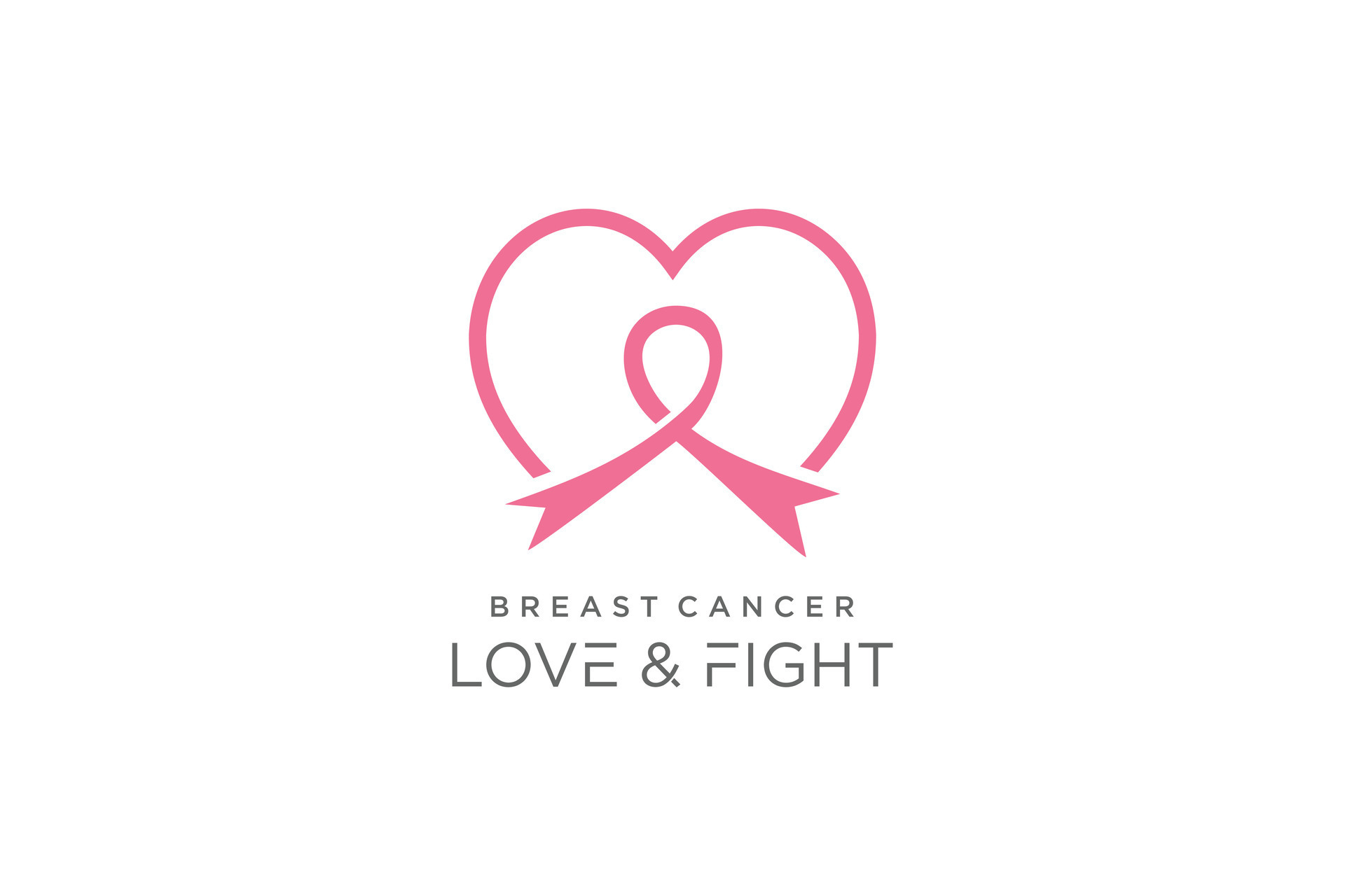 Breast cancer logo element design with creative concept 26995921 Vector
