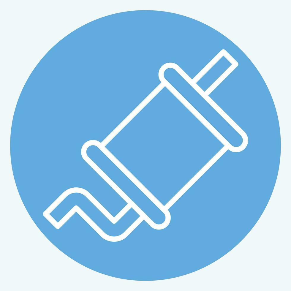 Icon Exhaust. related to Spare Parts symbol. blue eyes style. simple design editable. simple illustration vector