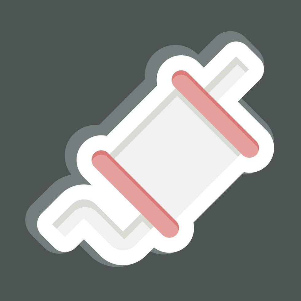 Sticker Exhaust. related to Spare Parts symbol. simple design editable. simple illustration vector