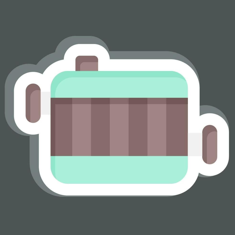 Sticker Radiator. related to Spare Parts symbol. simple design editable. simple illustration vector