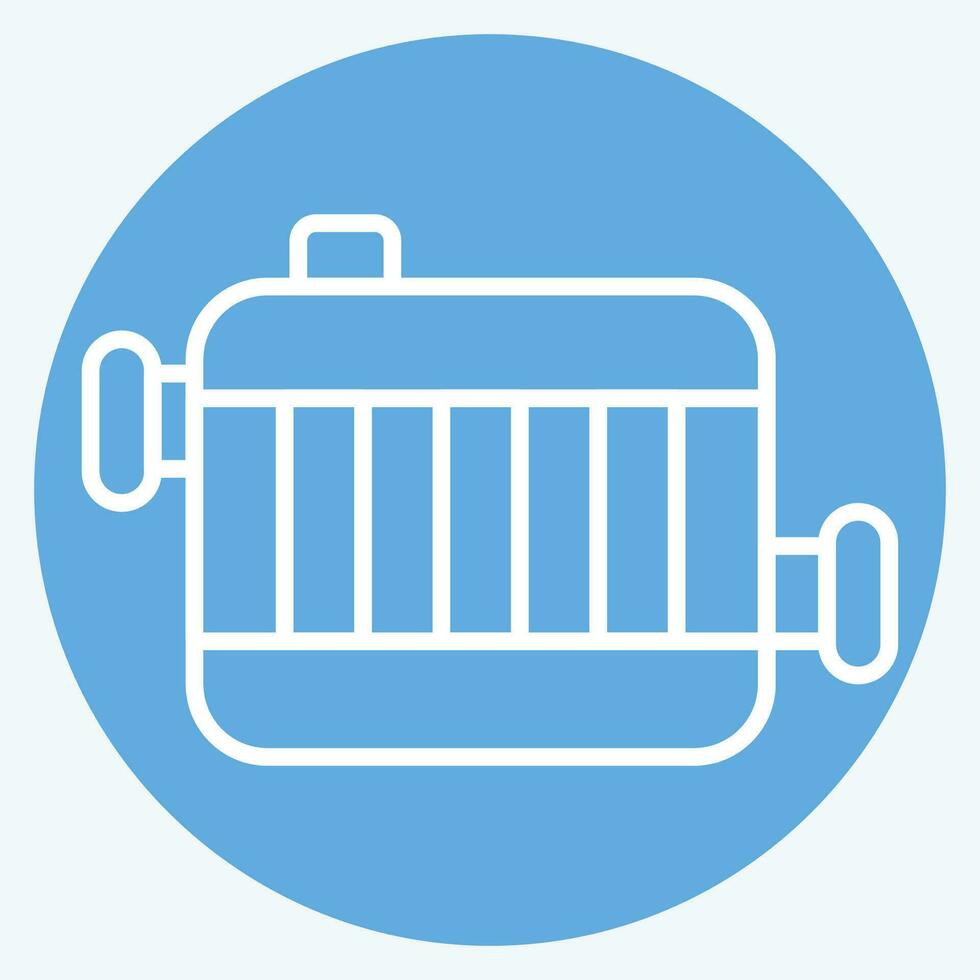 Icon Radiator. related to Spare Parts symbol. blue eyes style. simple design editable. simple illustration vector