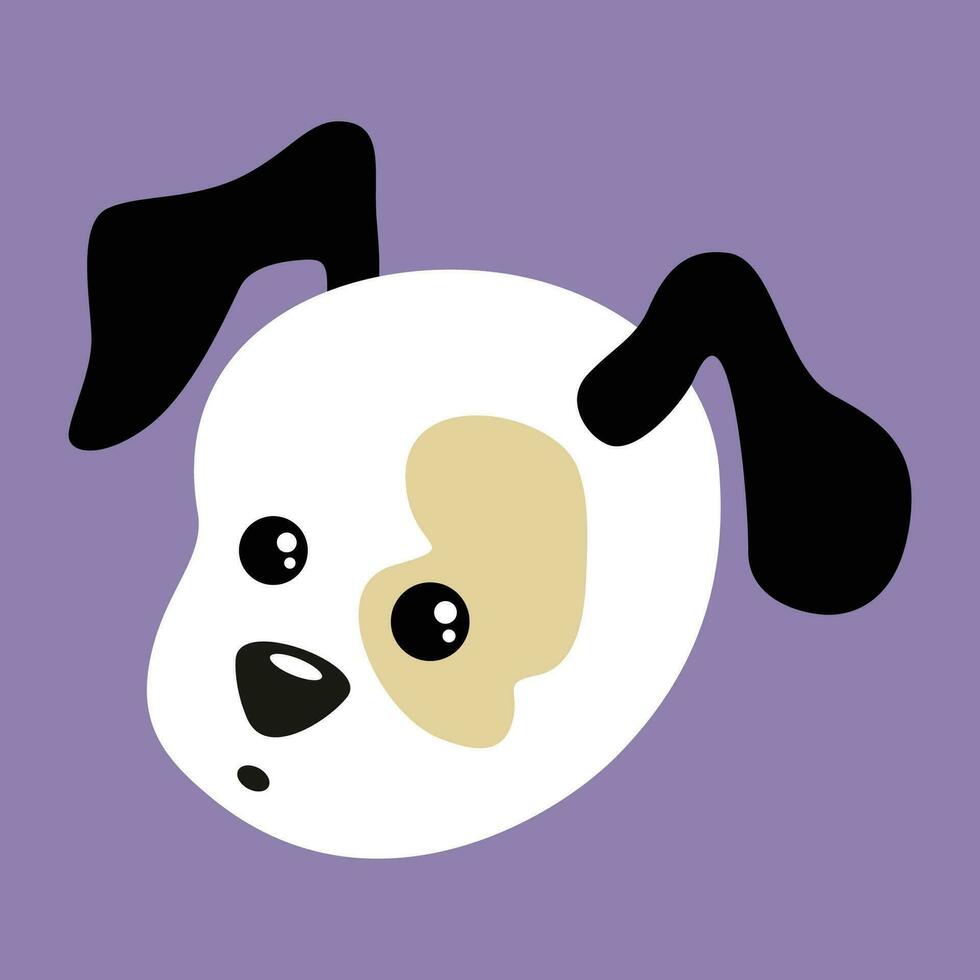 Greeting card with friendly dog face vector