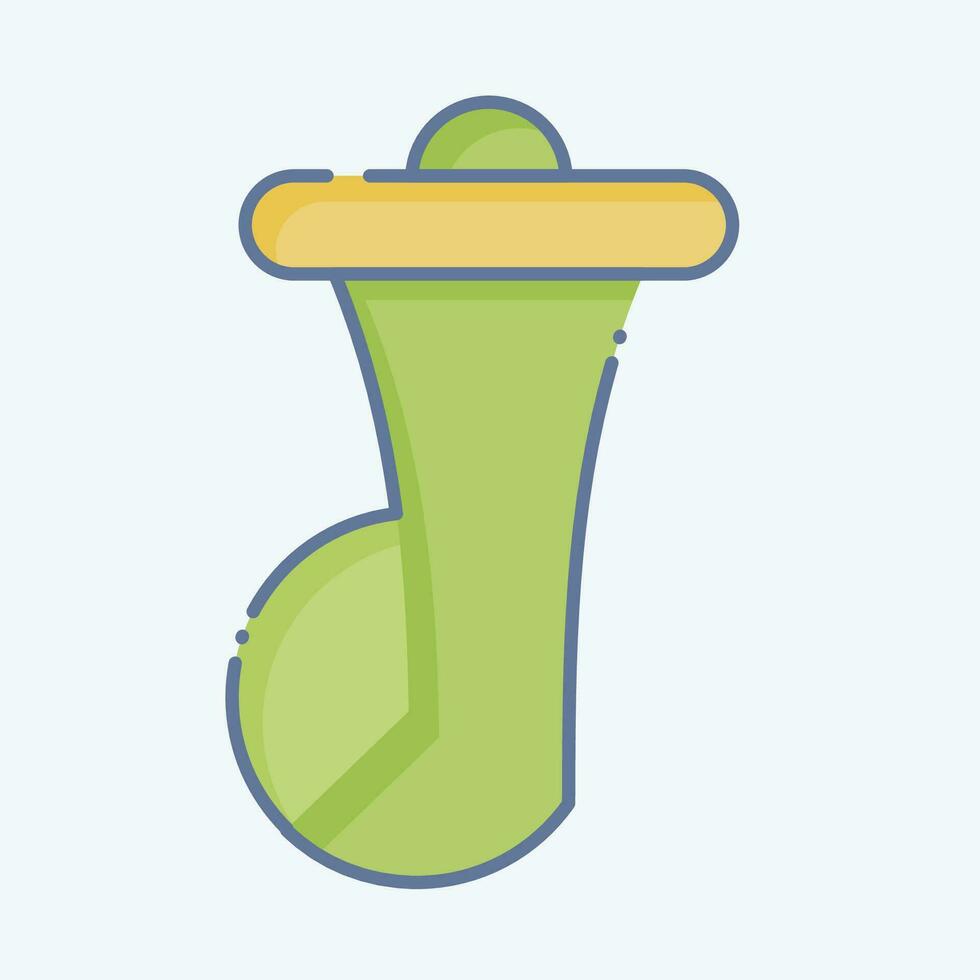 Icon Car Horn. related to Spare Parts symbol. doodle style. simple design editable. simple illustration vector