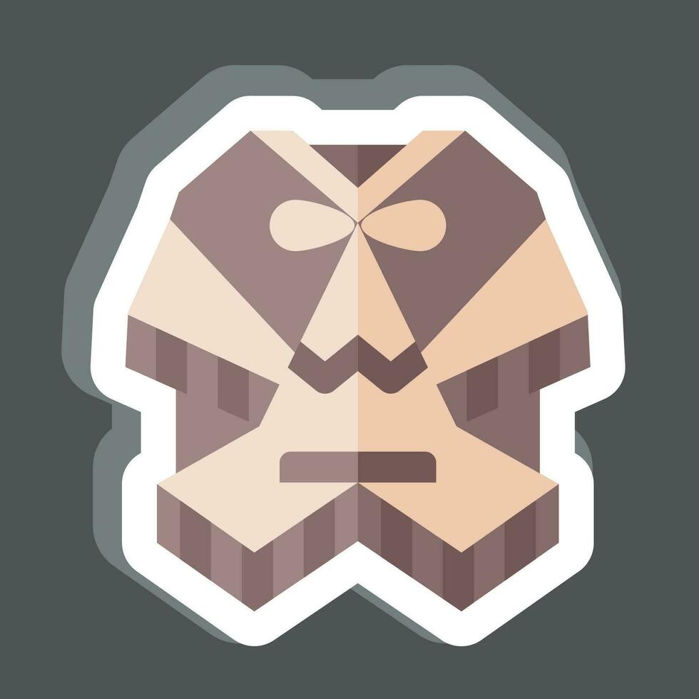 Sticker Poncho. related to Argentina symbol. simple design editable. simple illustration vector