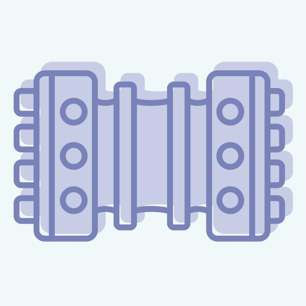 Icon Bandoneon. related to Argentina symbol. two tone style. simple design editable. simple illustration vector