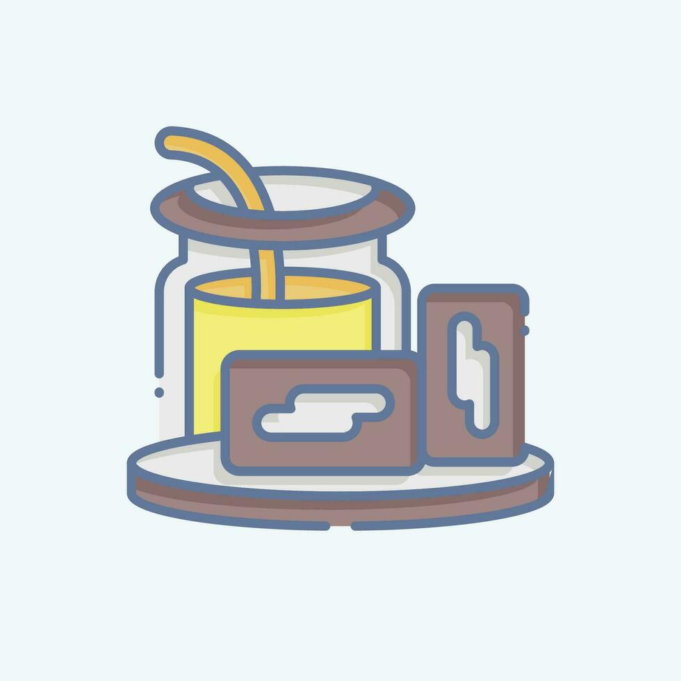 Icon Dulce De Leche. related to Argentina symbol. doodle style. simple design editable. simple illustration vector