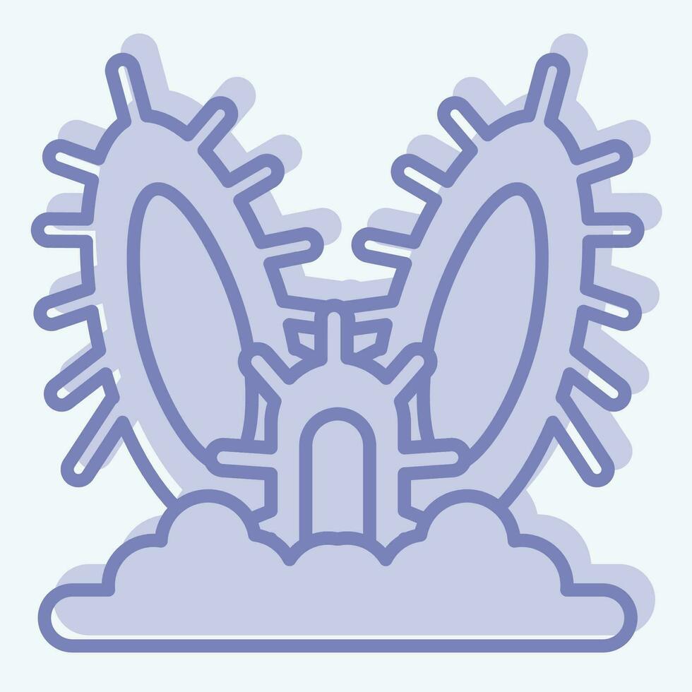 icono cactus. relacionado a argentina símbolo. dos tono estilo. sencillo diseño editable. sencillo ilustración vector